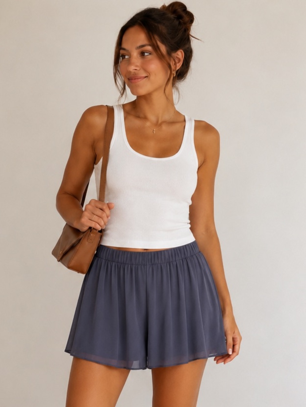 $150 New Krisa Revolve Flounce Shorts - Blue - XS